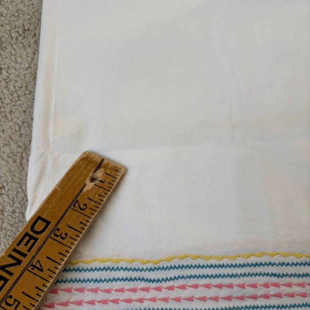 Vintage Stripe Embroidered Pillowcase Tube to finish